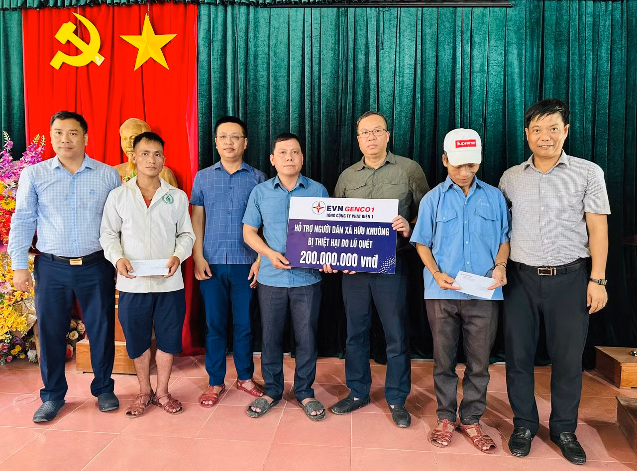 Tổng công ty Phát điện 1 kịp thời hỗ trợ 400 triệu đồng cho vùng lũ Tương Dương -0