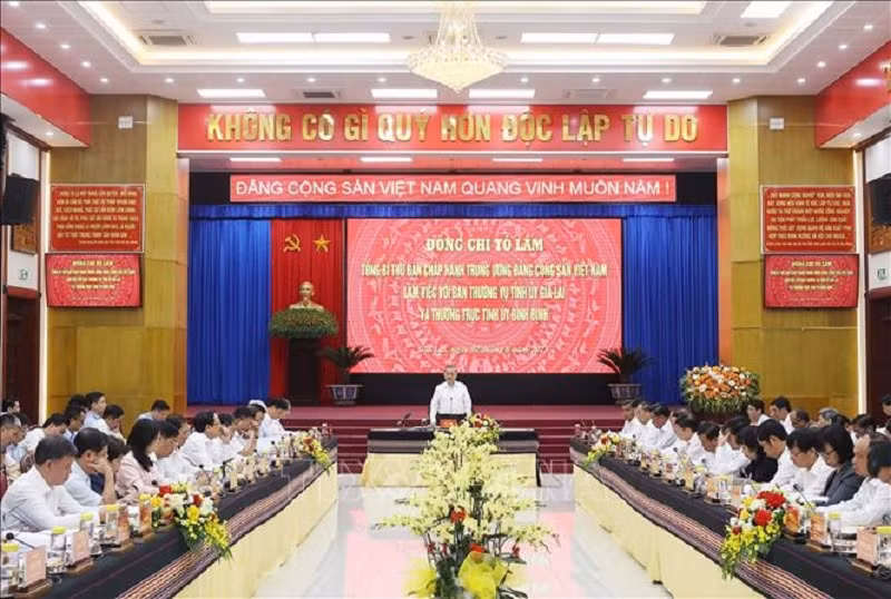 Tổng Bí thư Tô Lâm: Sau hợp nhất, tỉnh Gia Lai (mới) không chỉ lớn về quy mô mà còn mạnh về năng lực cạnh tranh -0