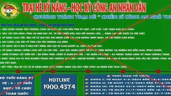 Cảnh giác chiêu trò lừa đảo “Học kỳ Công an, Quân đội” mùa hè