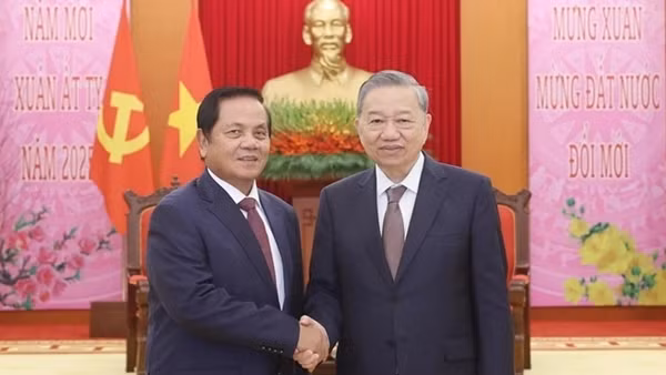 Tổng Bí thư Tô Lâm tiếp Đoàn đại biểu cấp cao Đảng Nhân dân Campuchia