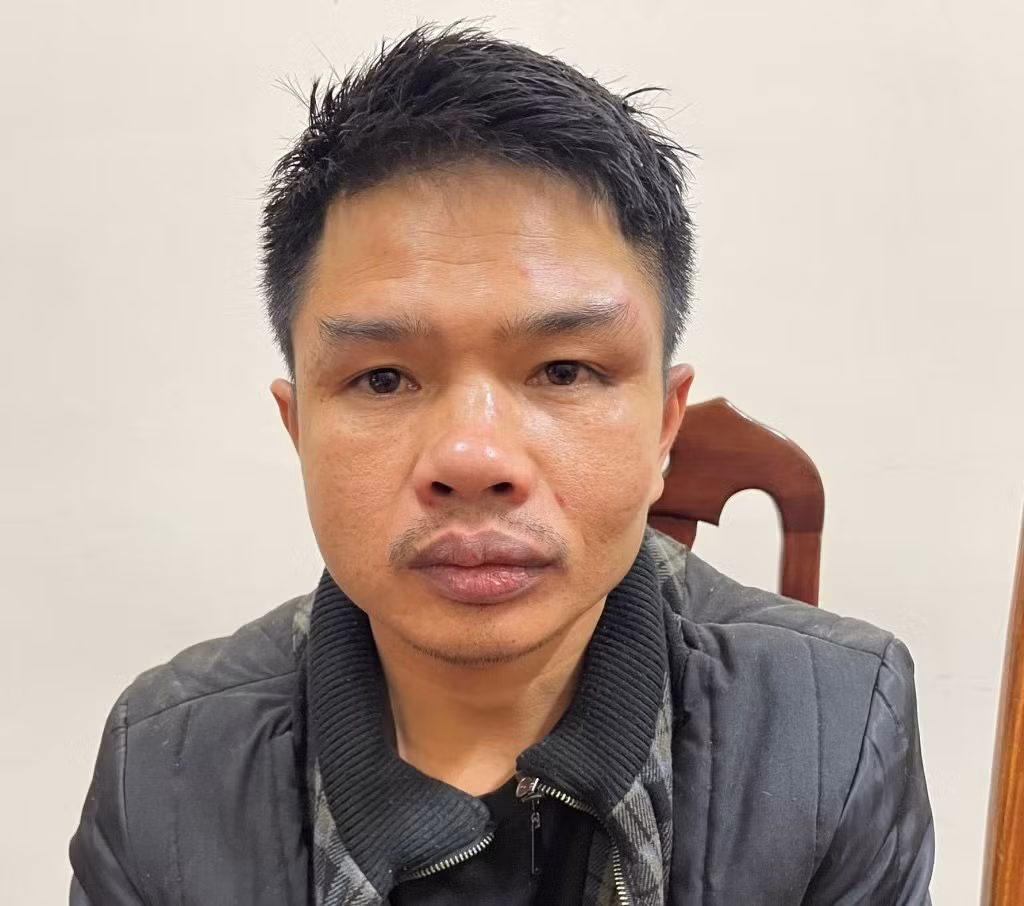 Đối tượng Nguyễn Hữu Phong tại cơ quan điều tra.