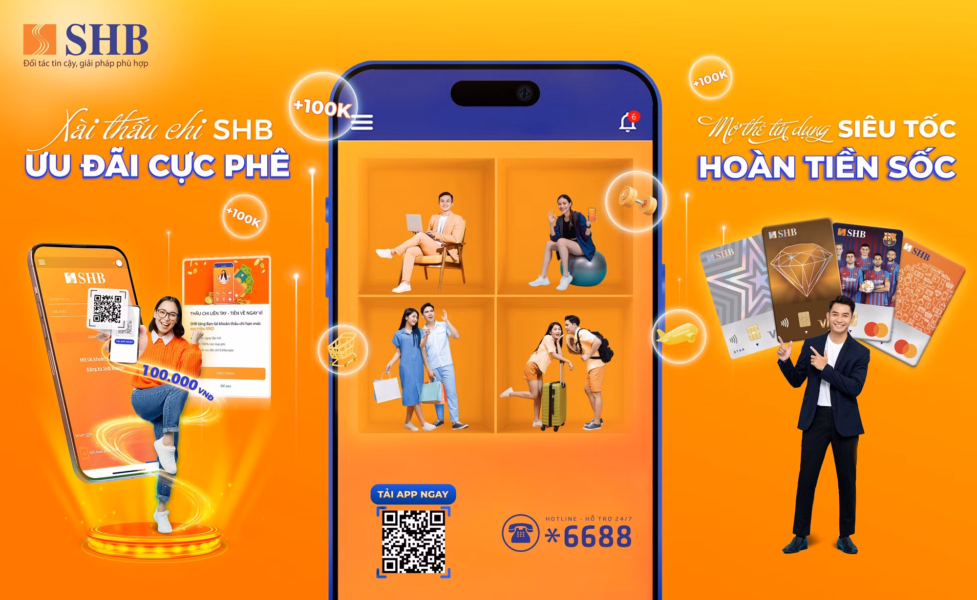 SHB dành 600 triệu đồng ưu đãi cho khách hàng mở thấu chi và thẻ tín dụng -0