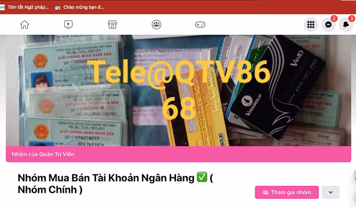Rầm rộ mua bán tài khoản ngân hàng trên mạng -0
