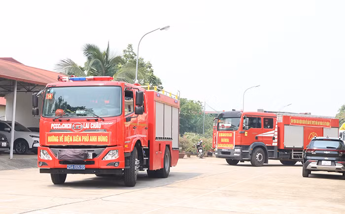 Kiểm tra phương án PCCC và CNCH bảo vệ Lễ Kỷ niệm 70 năm Chiến thắng Điện Biên Phủ -0