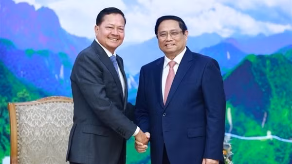 Thủ tướng Chính phủ Phạm Minh Chính tiếp Phó Thủ tướng Campuchia Neth Savoeun
