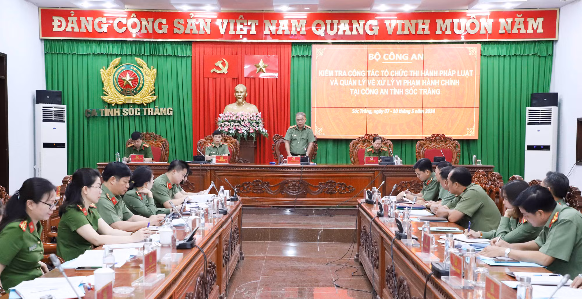Bộ Công an kiểm tra công tác hi hành pháp luật và quản lý xử lý vi phạm hành chính tại Công an tỉnh Sóc Trăng -0