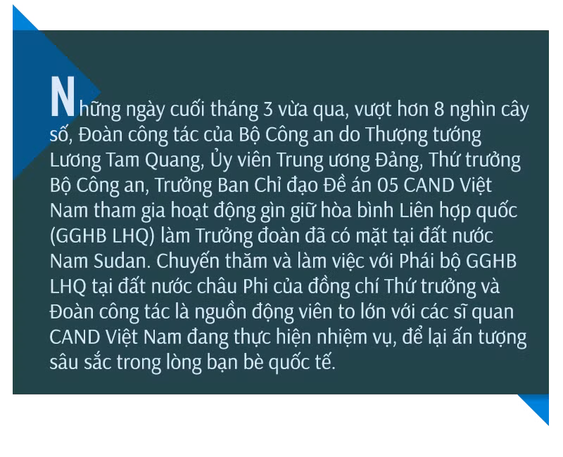 Dấu ấn Công an Việt Nam ở Nam Sudan -0