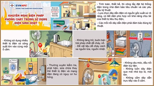 EVNNPC chú trọng thực hiện an toàn phòng cháy trong sử dụng điện và quản lý vận hành lưới phân phối -0