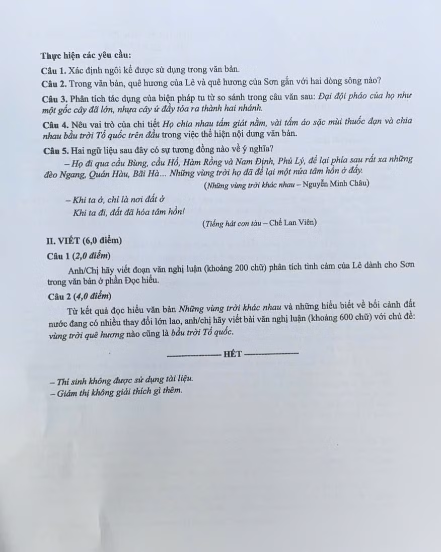 Lần đầu tiên đề thi môn Ngữ Văn không còn ngữ liệu sách giáo khoa -0