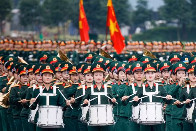 Hợp luyện lần I các lực lượng diễu binh, diễu hành kỷ niệm 80 năm Quốc khánh -0