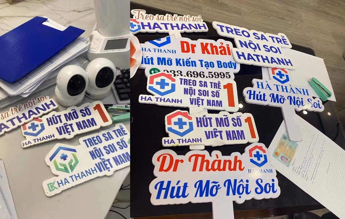 Phát hiện, xử lý cơ sở thẩm mỹ không phép mạo danh Bệnh viện Hà Thành -0