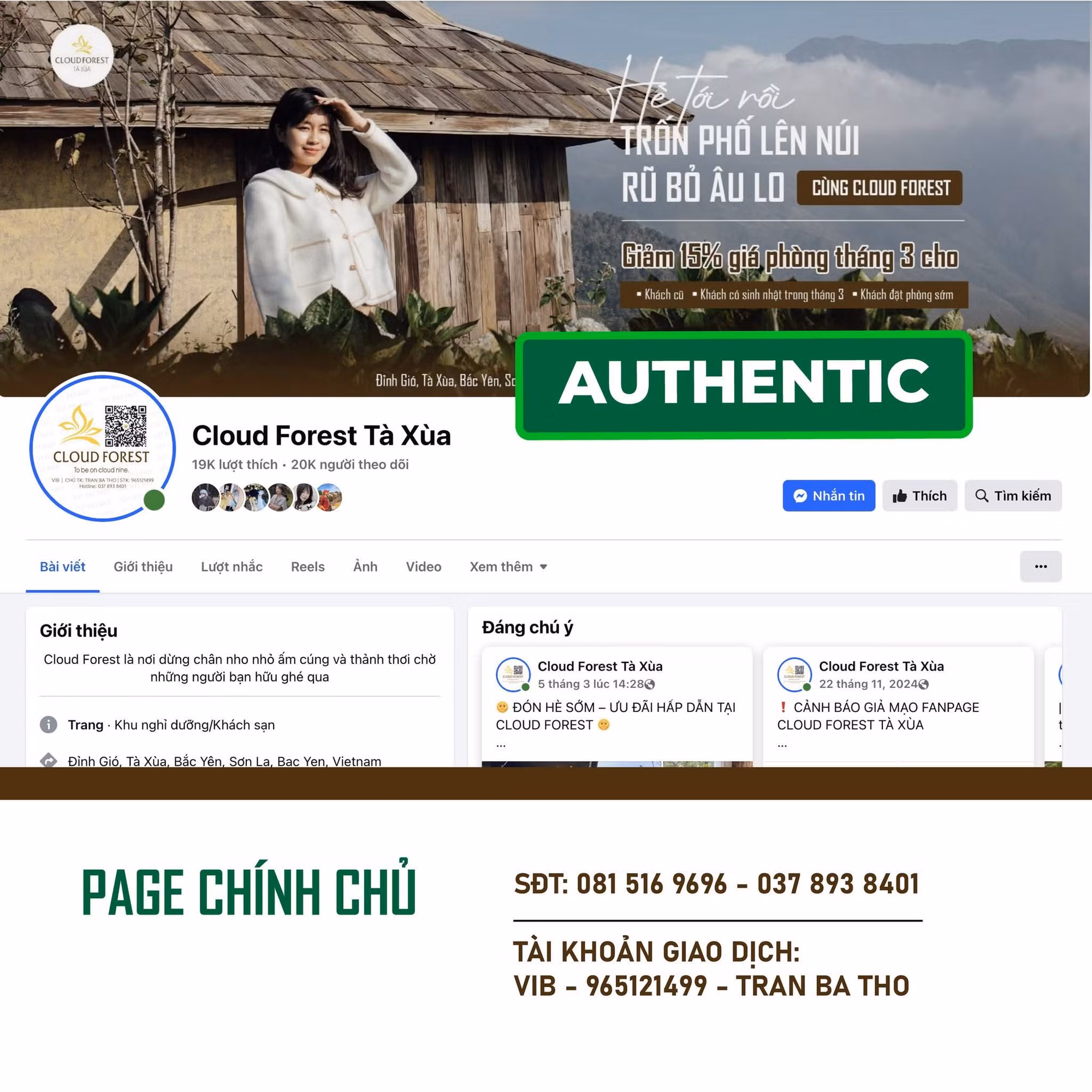 Cảnh báo page giả mạo homestay tại Sơn La lừa đảo khách hàng -0