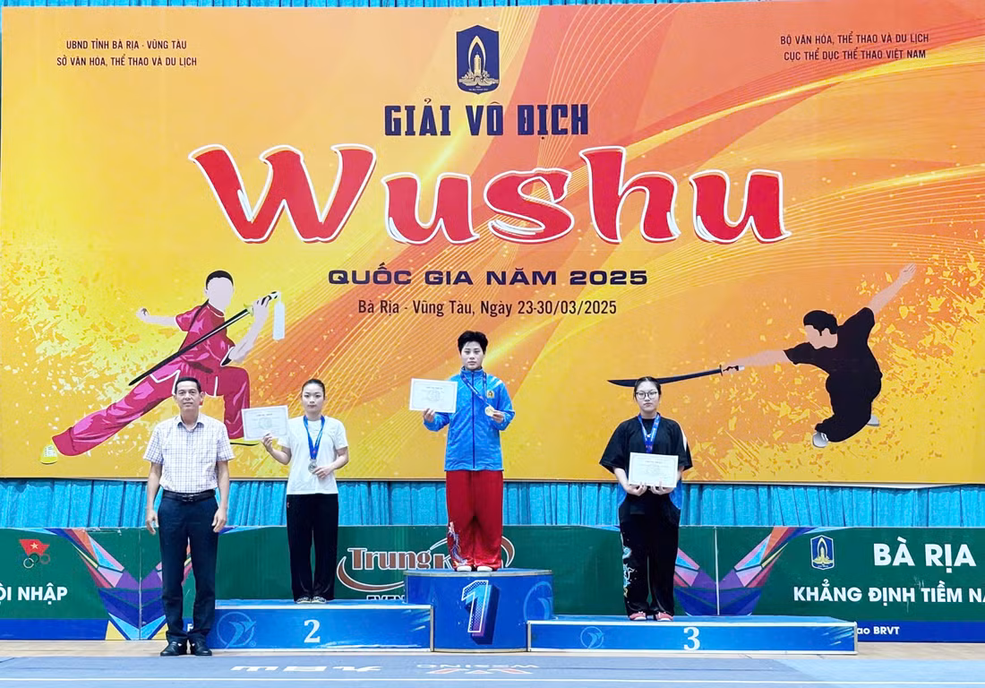 Đoàn Wushu CAND đoạt 7 huy chương tại Giải vô địch Wushu quốc gia -1