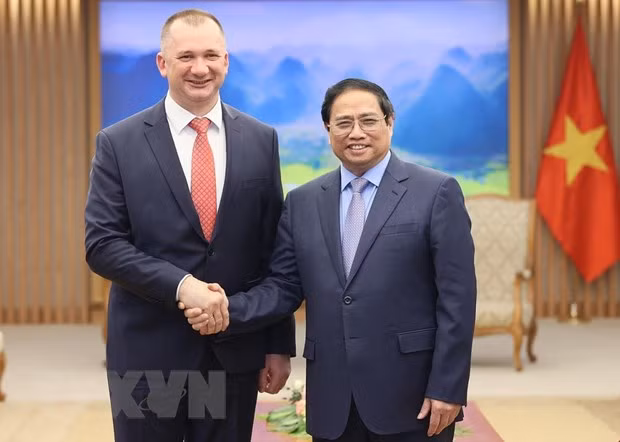 Thủ tướng Phạm Minh Chính tiếp Bộ trưởng Bộ Nội vụ Belarus -0