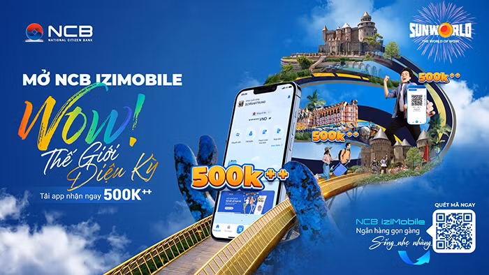 Mở NCB iziMobile, nhận nhiều ưu đãi tại hệ thống công viên giải trí Sun World -0