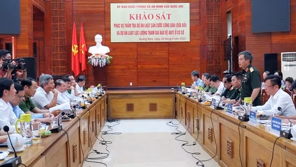 Ủy ban Quốc phòng - An ninh của Quốc hội khảo sát phục vụ thẩm tra 2 dự án luật tại Quảng Nam
