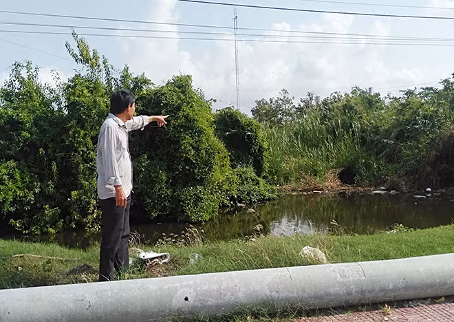 Khu đất đang tranh chấp giữa ông Thành và ông Điện.