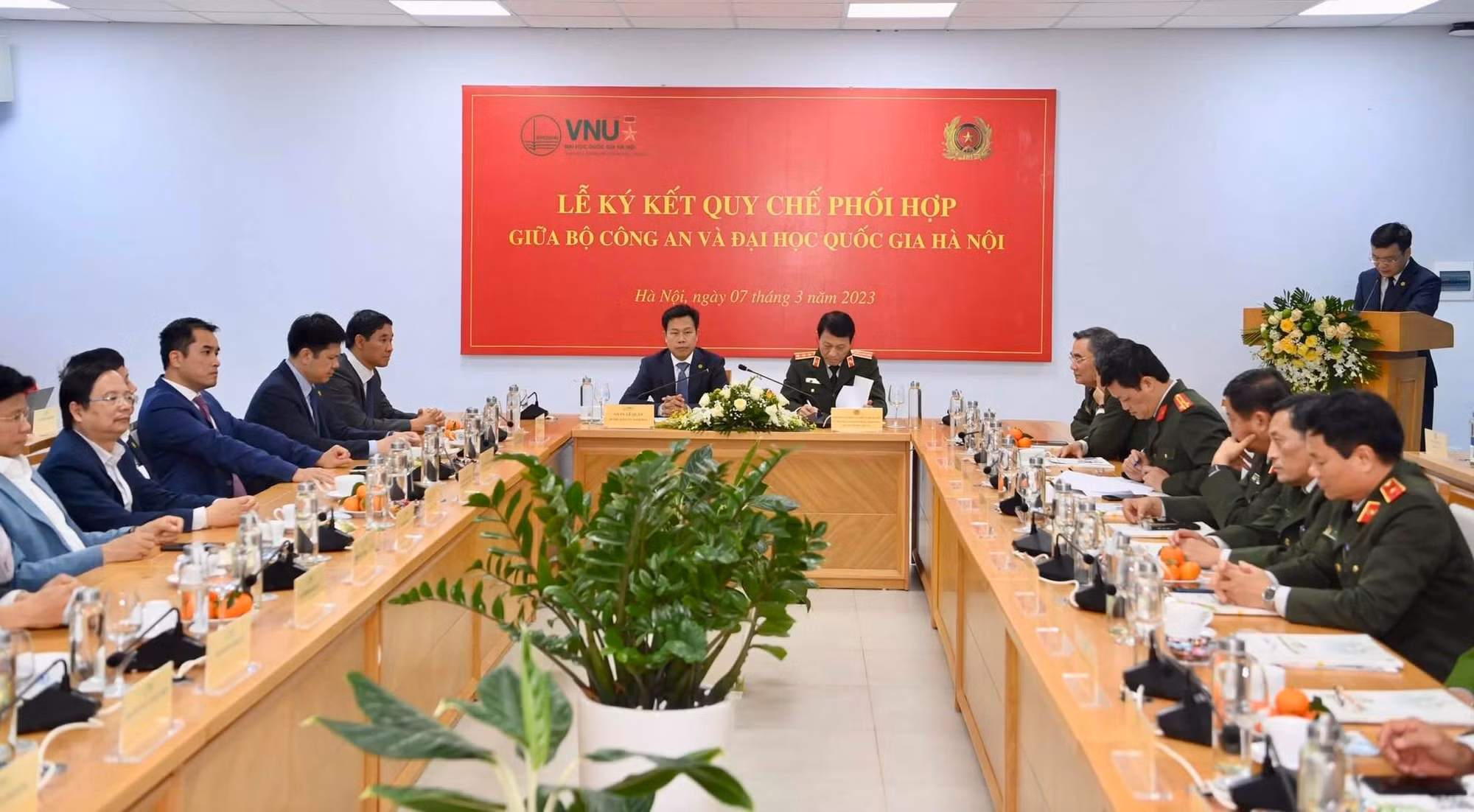 Bộ Công an và ĐHQG Hà Nội ký kết Quy chế phối hợp -0