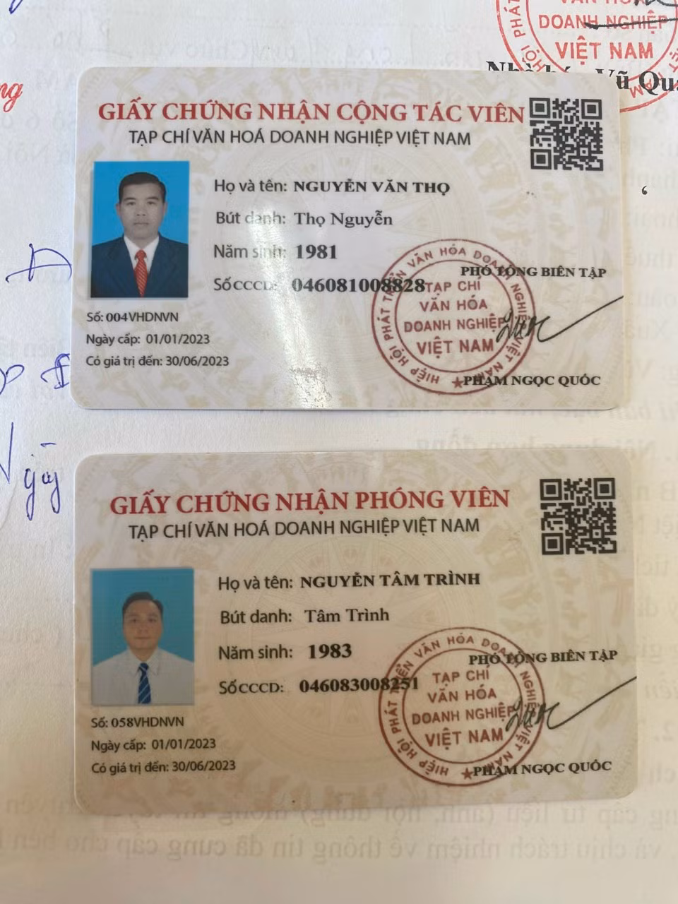 Khởi tố, bắt 2 đối tượng có giấy phóng viên và cộng tác viên của một tạp chí -0