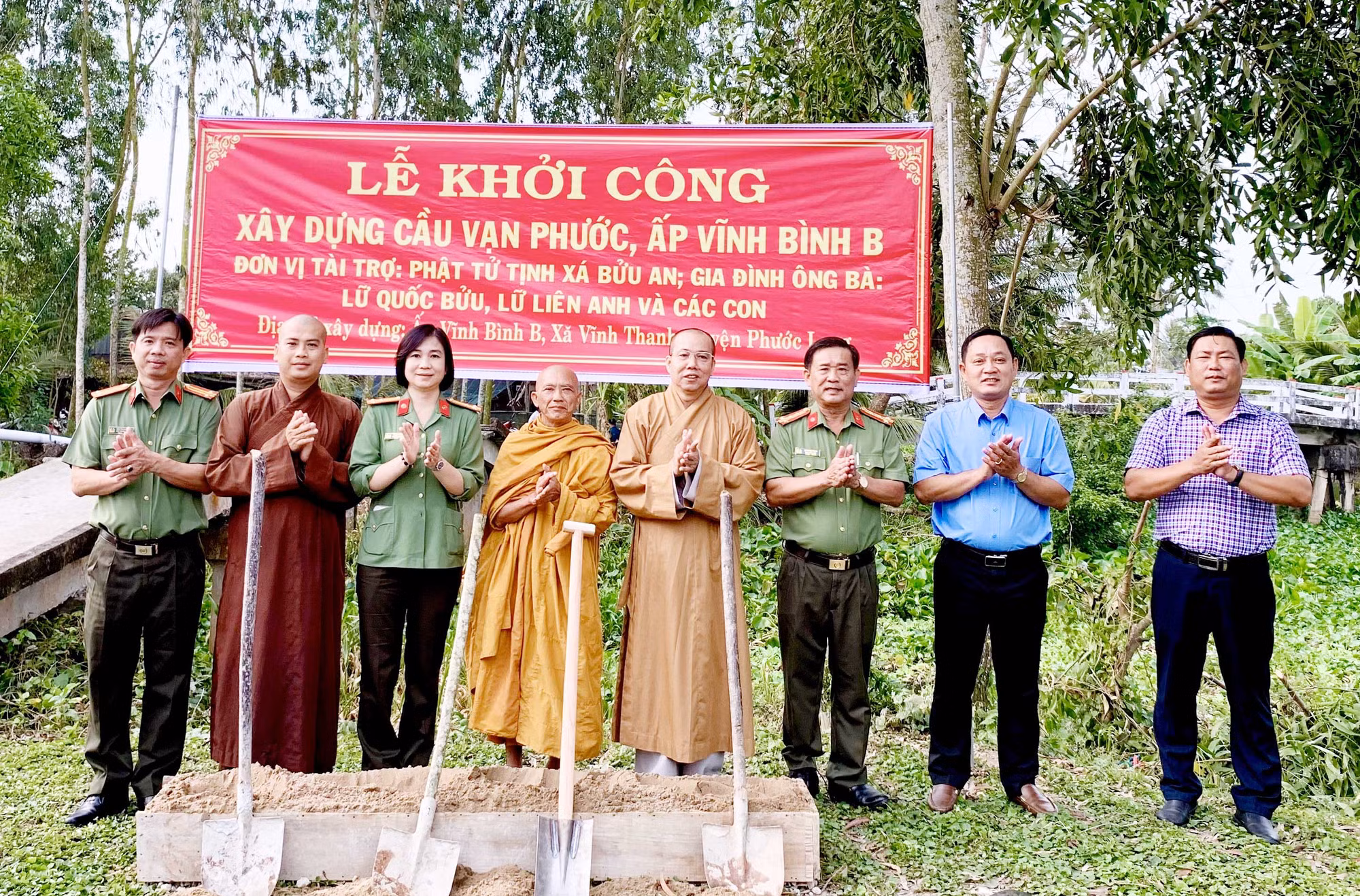 Công an tỉnh Bạc Liêu vận động xây dựng cầu giao thông nông thôn -0