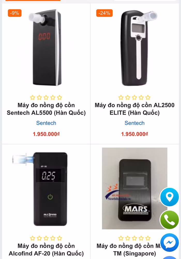 Bị phạt vì tin máy đo nồng độ cồn mua trên mạng -0