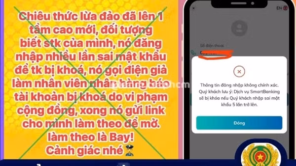 Công an TP Hồ Chí Minh lý giải thông tin cảnh báo lừa đảo nhập sai mật khẩu ngân hàng