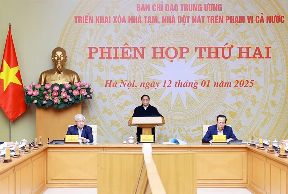 Phiên họp thứ hai của Ban Chỉ đạo Trung ương triển khai xóa nhà tạm, nhà dột nát -0