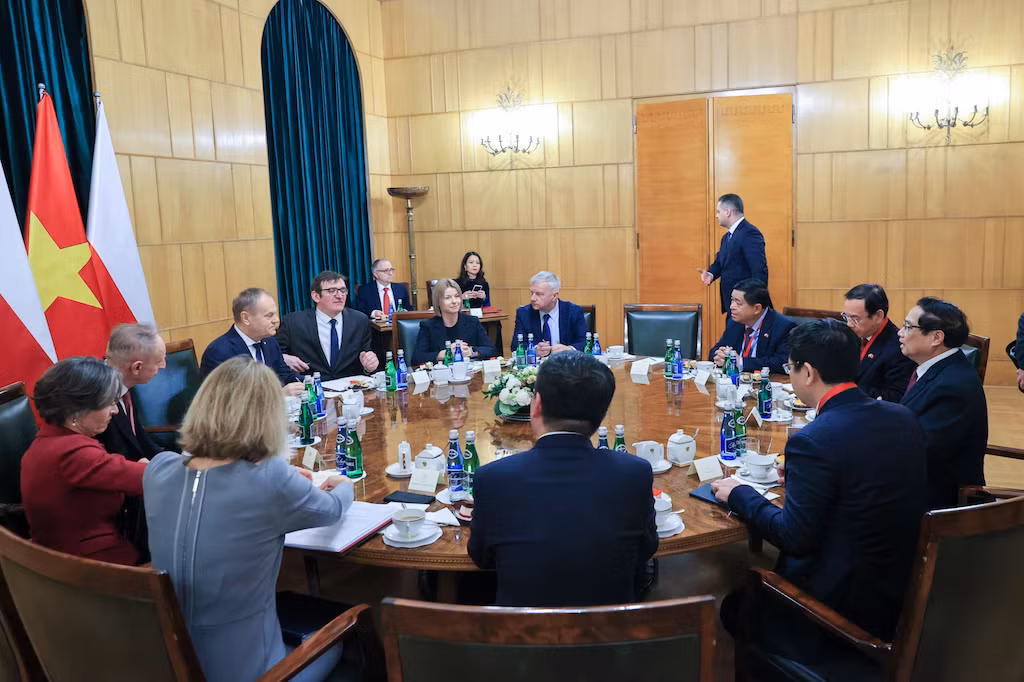 Thủ tướng Chính phủ Phạm Minh Chính đã gặp hẹp và hội đàm với Thủ tướng Ba Lan Donald Tusk. -0