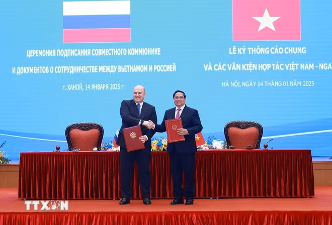 Thông cáo chung về kết quả chuyến thăm chính thức Việt Nam của Thủ tướng Nga -0