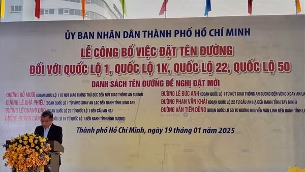 TP Hồ Chí Minh có nhiều tên đường, công viên mới