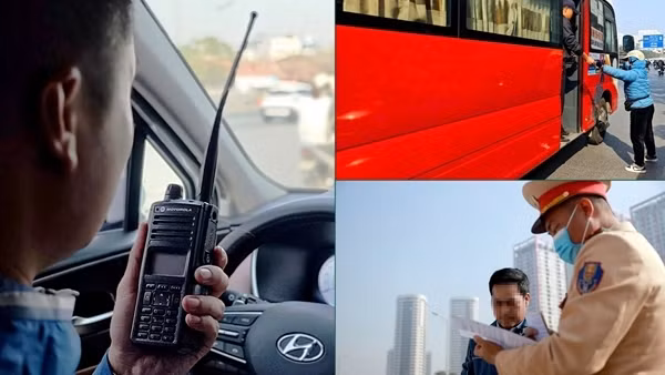 CSGT mặc thường phục ghi hình xe khách vi phạm