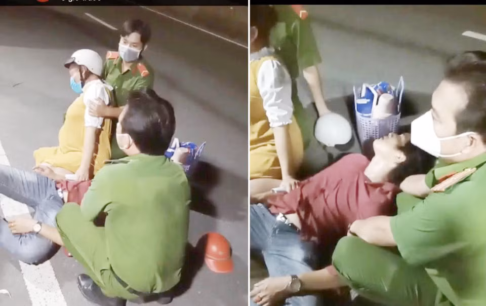 Công an chốt kiểm soát giúp sản phụ đi sinh an toàn -0