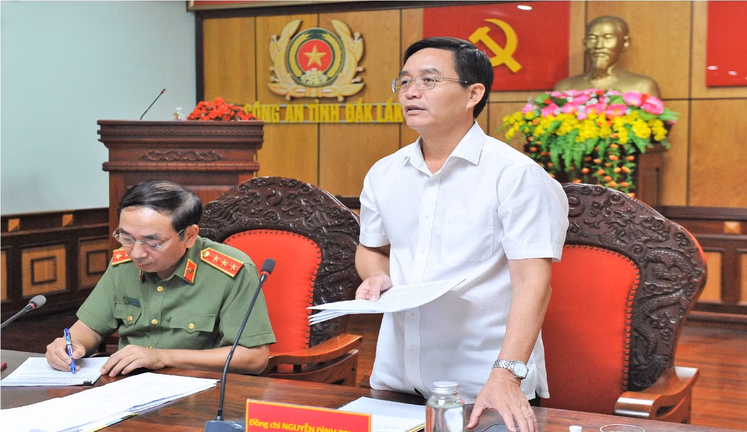 Thứ trưởng Trần Quốc Tỏ thăm làm việc Công an tỉnh Đắk Lắk -0