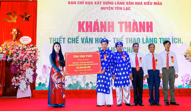 Làng văn hóa kiểu mẫu đầu tiên của Vĩnh Phúc được khánh thành -0