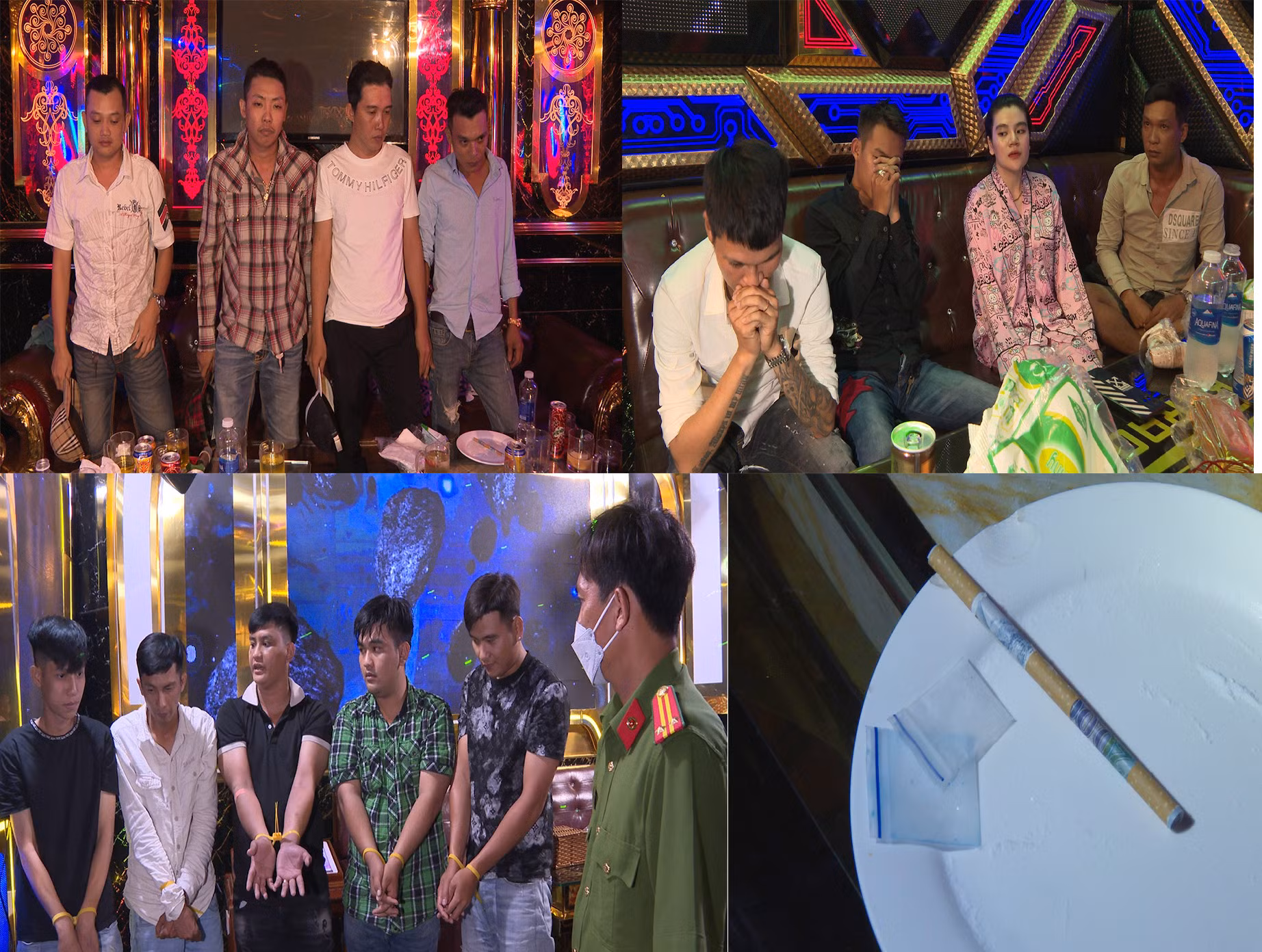 Bắt quả tang nhóm thanh niên “bay lắc” trong quán karaoke -0