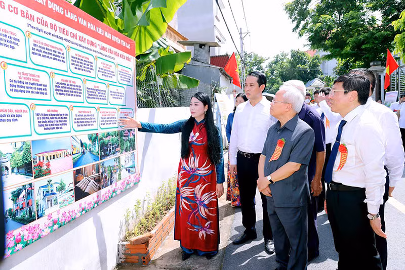 Làng văn hóa kiểu mẫu đầu tiên của Vĩnh Phúc được khánh thành -0