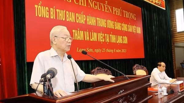 Phát biểu của đồng chí Tổng Bí thư Nguyễn Phú Trọng nhân dịp về thăm, làm việc tại Lạng Sơn