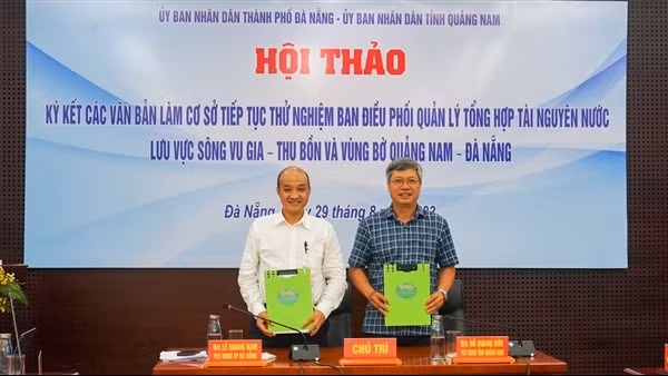 Quảng Nam - Đà Nẵng phối hợp đảm bảo an ninh nguồn nước và ứng phó biển đổi khí hậu