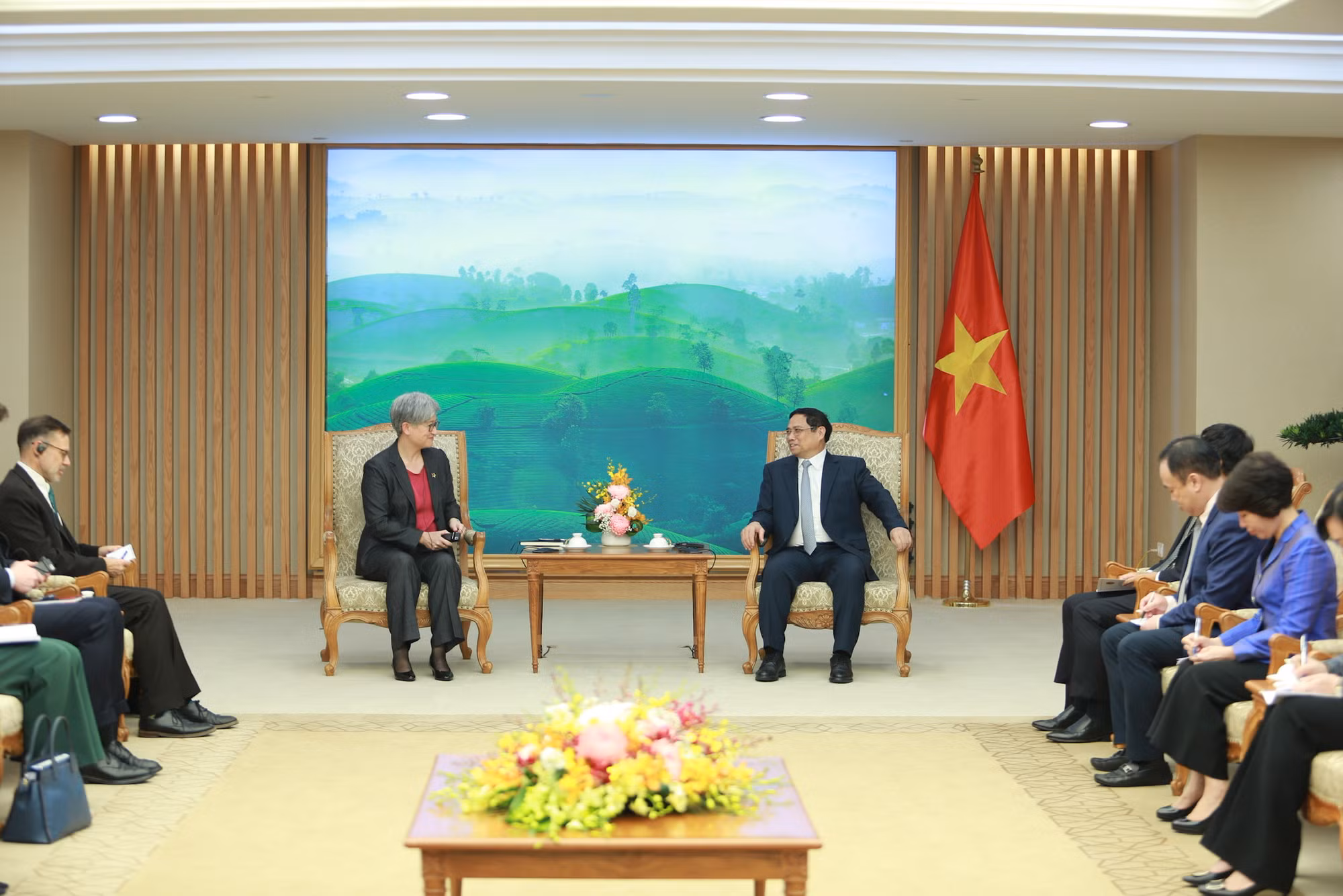 Thủ tướng Phạm Minh Chính tiếp Bộ trưởng Ngoại giao Australia -0