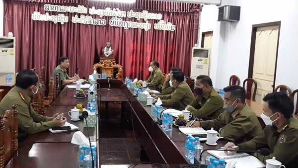 Khởi công xây dựng trụ sở làm việc cho Công an bản Ka Lô (Lào) ảnh 2