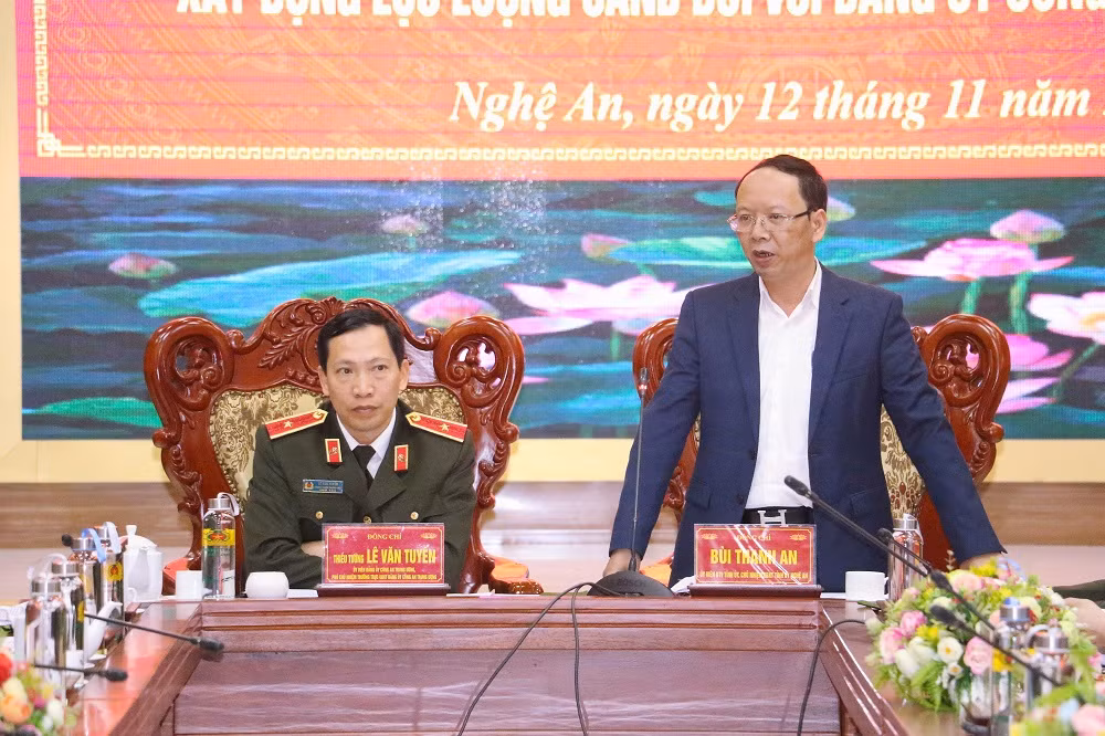 Uỷ ban kiểm tra Đảng ủy Công an Trung ương làm việc với Đảng bộ Công an tỉnh Nghệ An -0