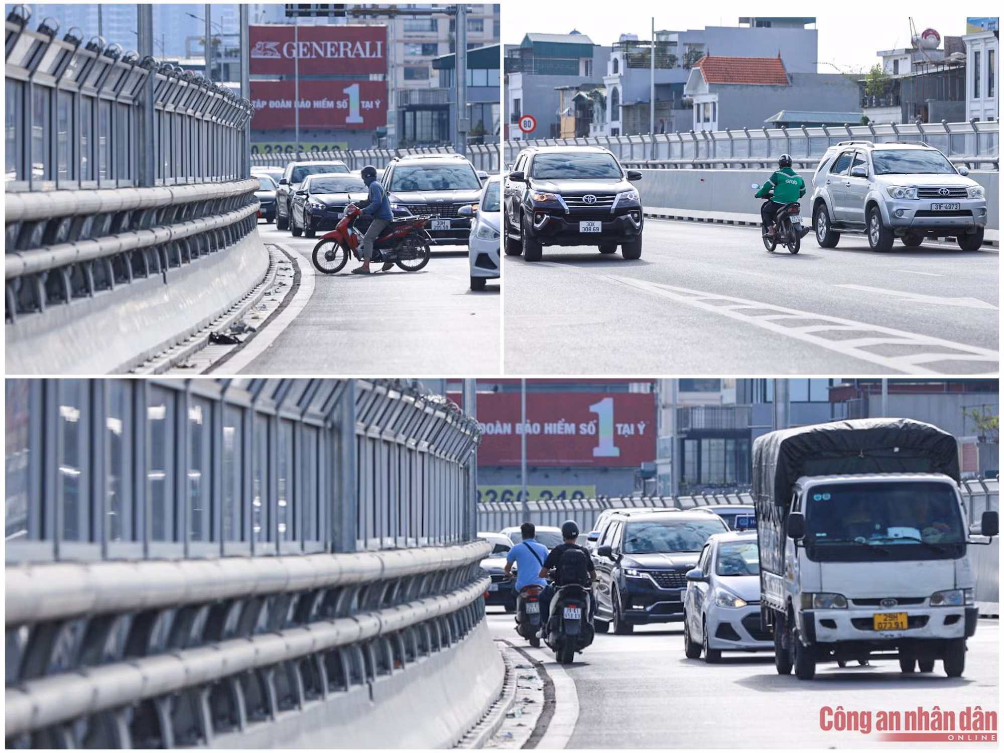 CSGT chặn bắt xe máy đi lên Vành đai 2 trên cao, người vi phạm ăn sáng tại chỗ chờ xử phạt -4