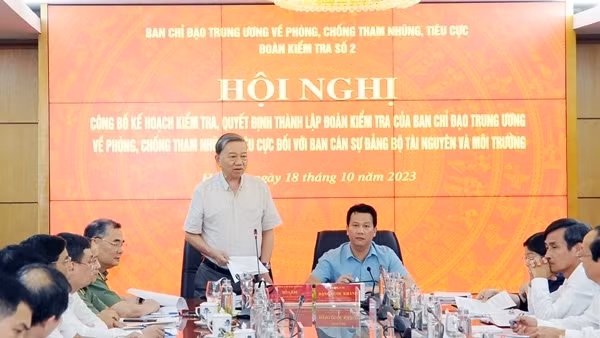 Công bố kế hoạch kiểm tra đối với Ban cán sự đảng Bộ Tài nguyên và Môi trường