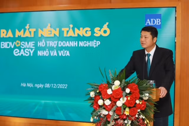 ông lê ngọc lâm - tổng giám đốc bidv, phát biểu tại sự kiện lễ ra mắt nền tảng số smeasy hỗ trợ dnnvv.jpg -0