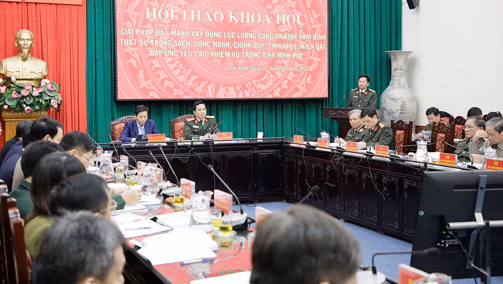 Hội Thảo khoa học “Giải pháp xây dựng Công an tỉnh Thái Bình trong sạch, vững mạnh
