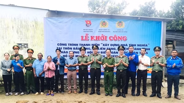 Tuổi trẻ Công an Khánh Hòa khởi công xây dựng nhà tình nghĩa
