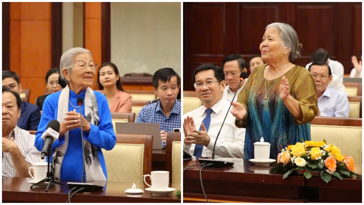 Lãnh đạo TP Hồ Chí Minh họp mặt văn nghệ sĩ, phóng viên, biên tập viên tiêu biểu -1