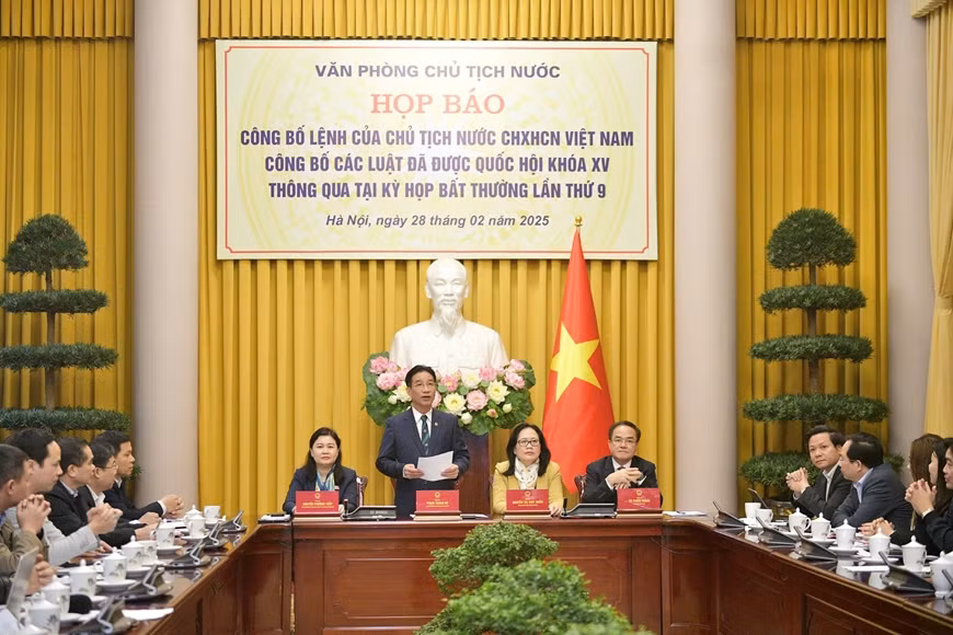 Công bố 3 luật được Quốc hội khóa XV thông qua tại Kỳ họp bất thường lần thứ 9 -0