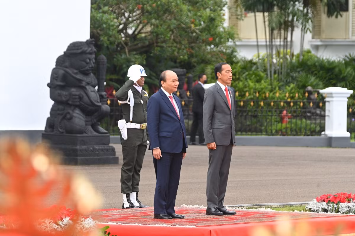 Tổng thống Indonesia chủ trì lễ đón cấp Nhà nước Chủ tịch nước Nguyễn Xuân Phúc -0