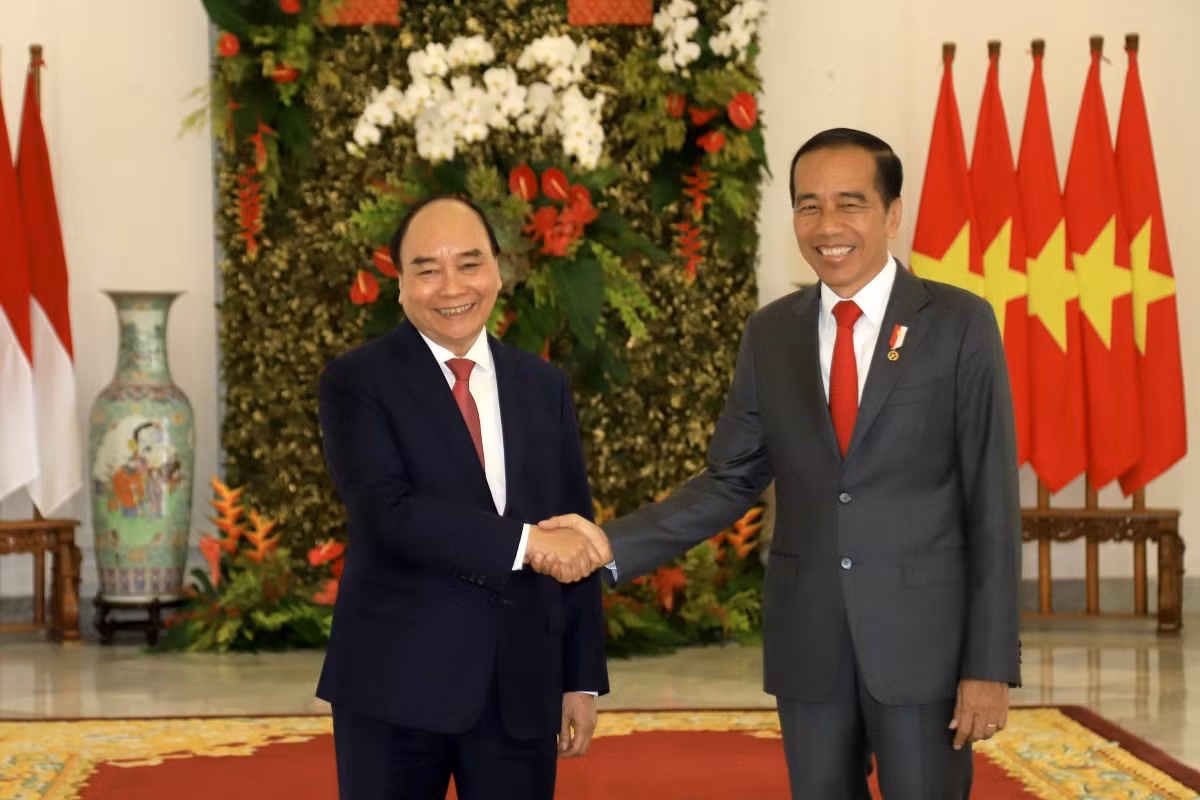 Tổng thống Indonesia chủ trì lễ đón cấp Nhà nước Chủ tịch nước Nguyễn Xuân Phúc -0